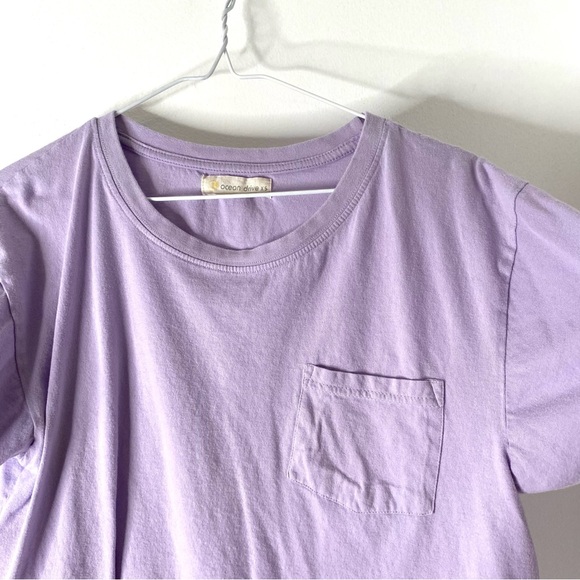 Ocean Drive Lilac Cropped Pocket Tee - Picture 2 of 5